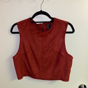 Suede burnt orange tank
